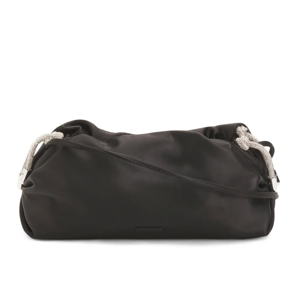 Rebecca Minkoff Black Satin clutch/crossbody bag NWT - Picture 4 of 6